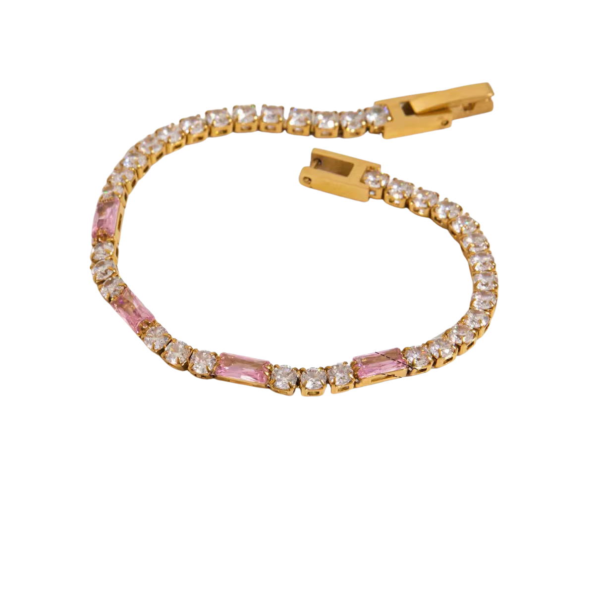 Pulsera Mini Baguette Rosa