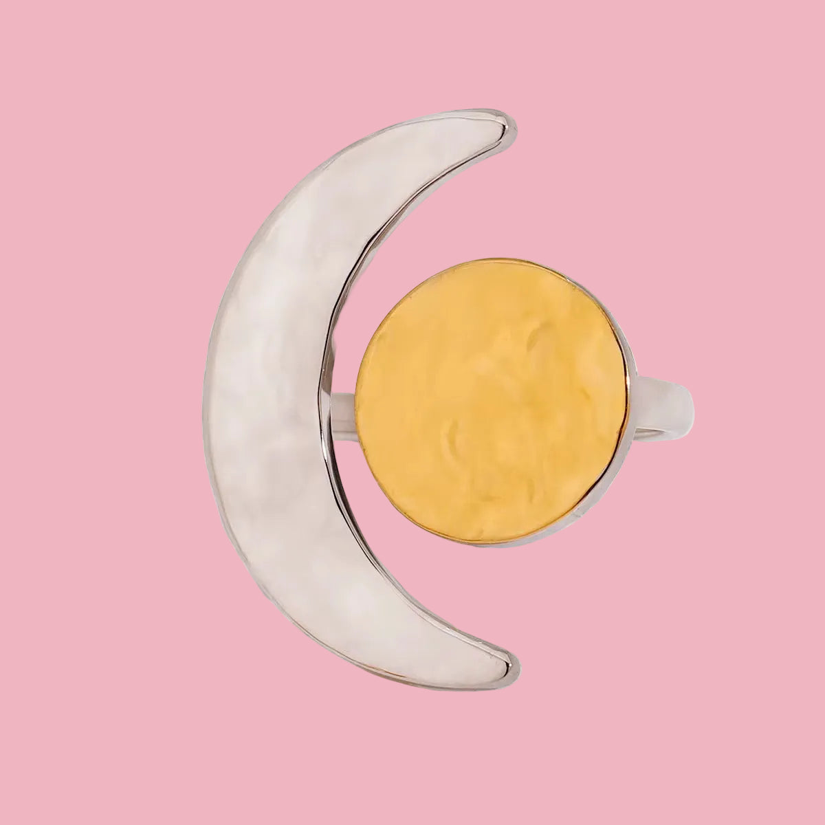 Anillo Luna Círculo Bicolor