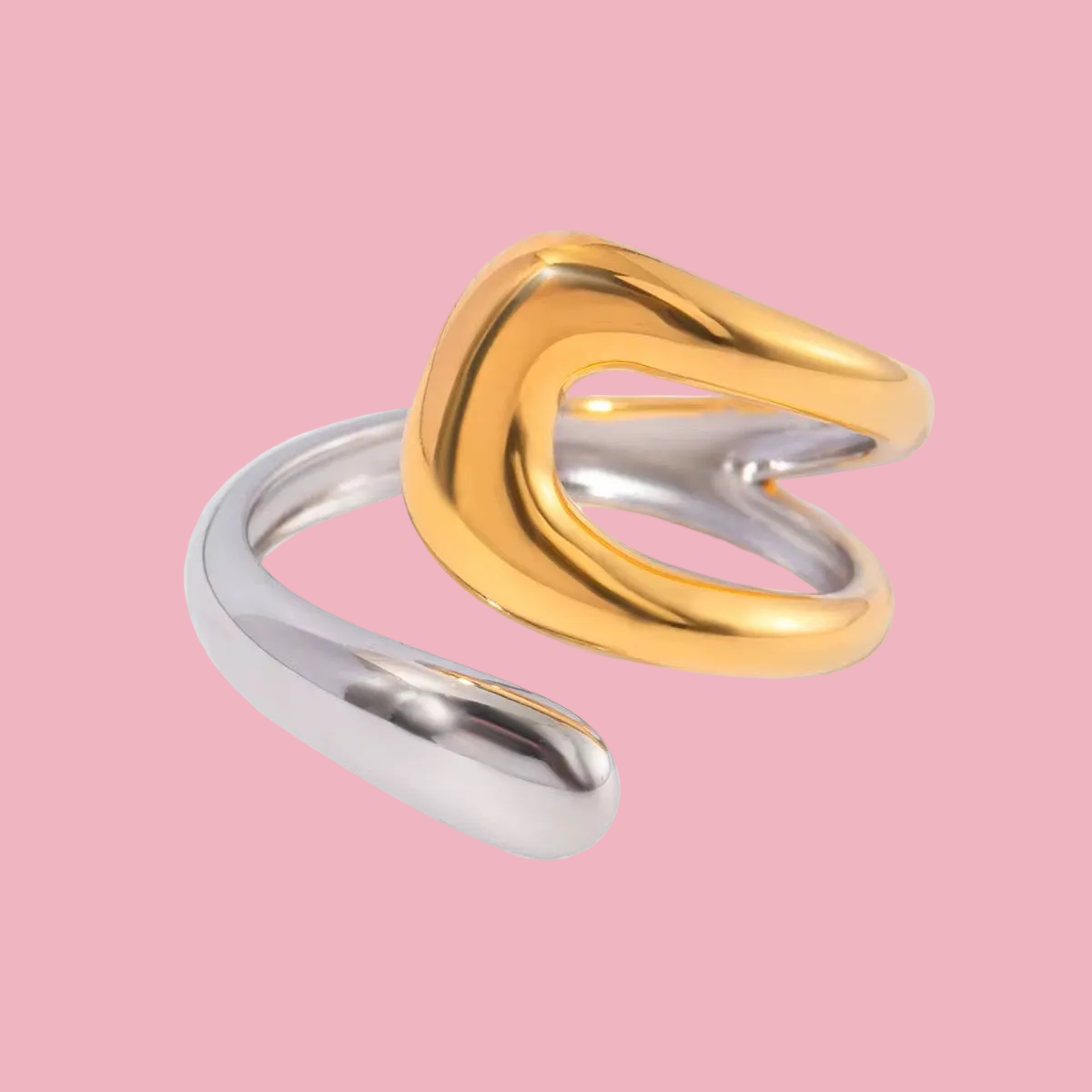 Anillo Abierto Bicolor