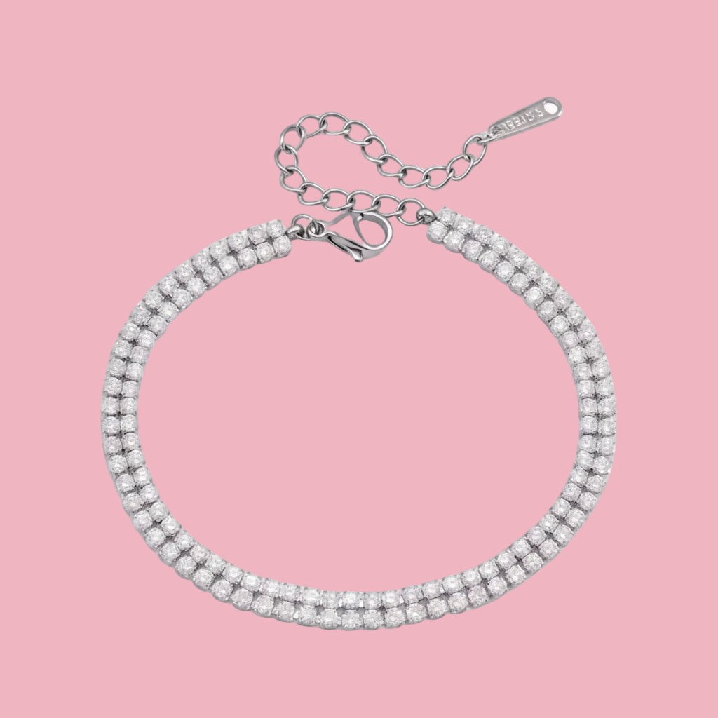 Pulsera Tennis Doble Silver