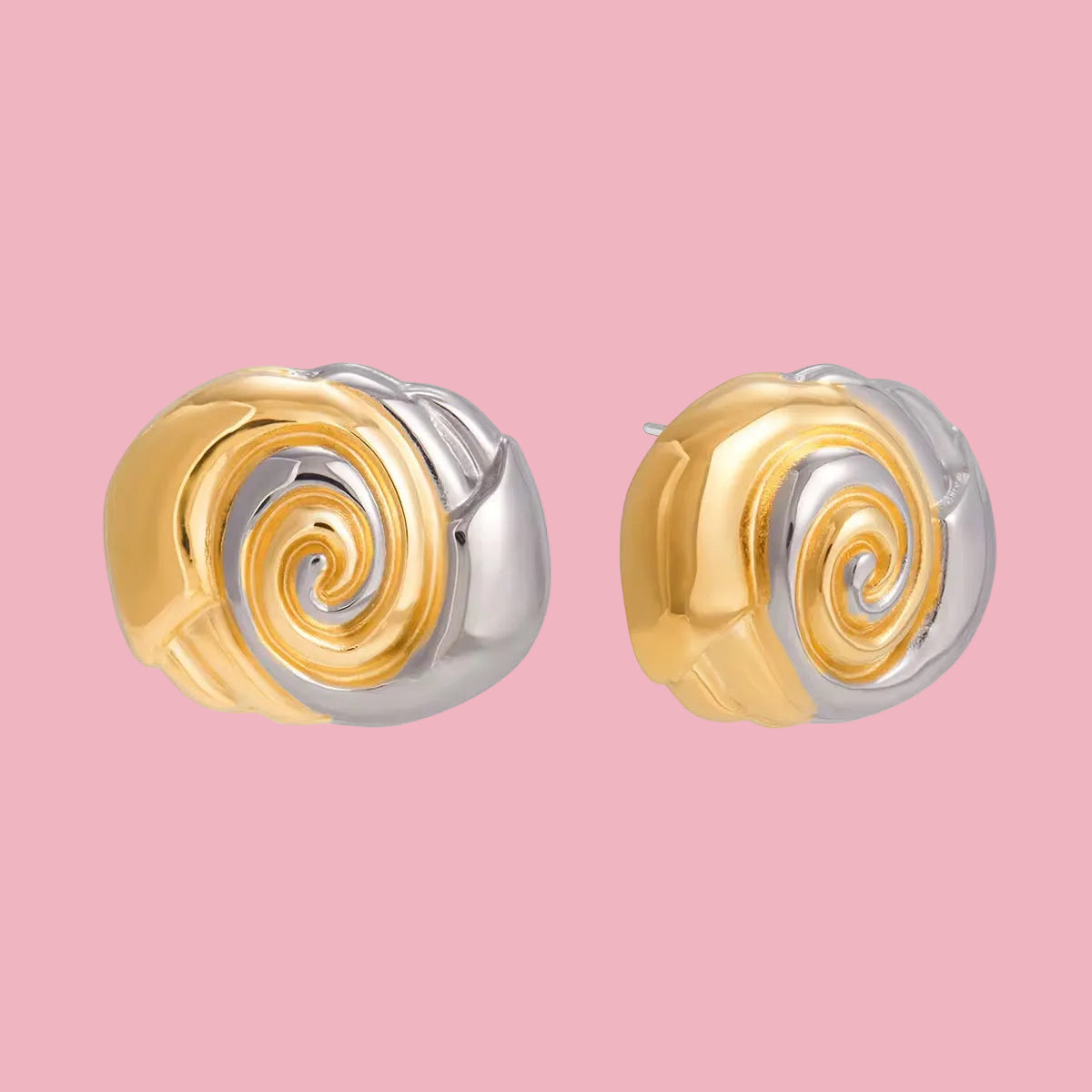 Aretes Espiral Bicolor
