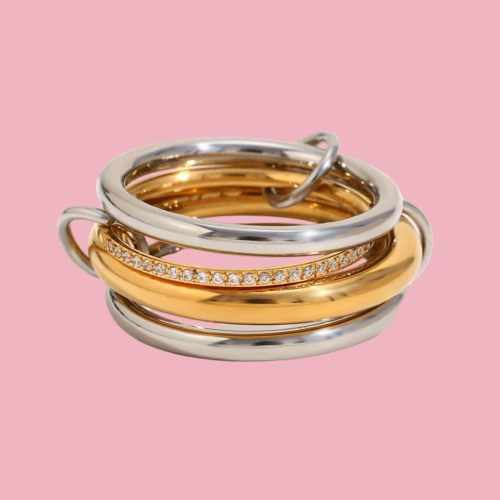 Anillo Cuatro Bicolor