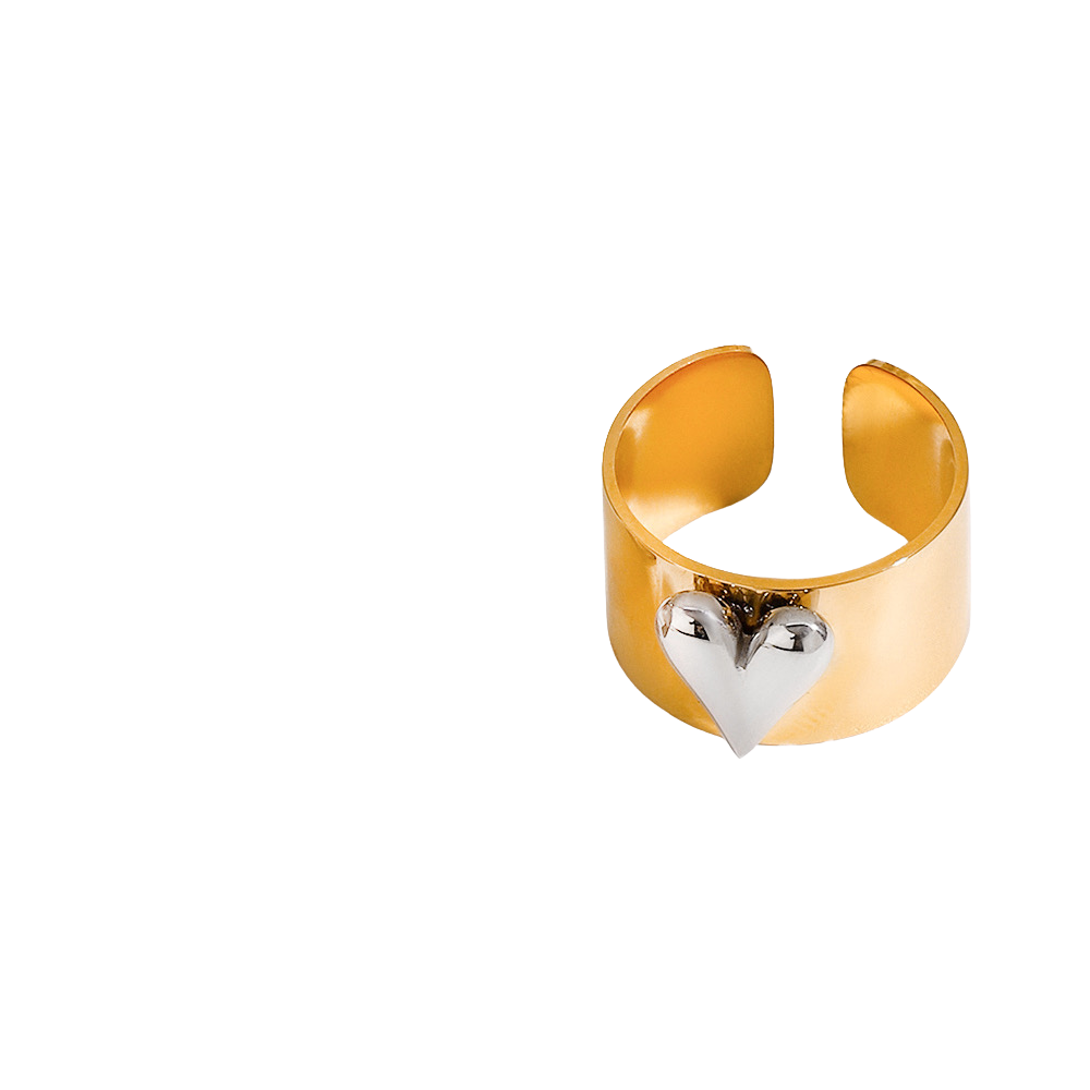 Anillo Corazon Bicolor