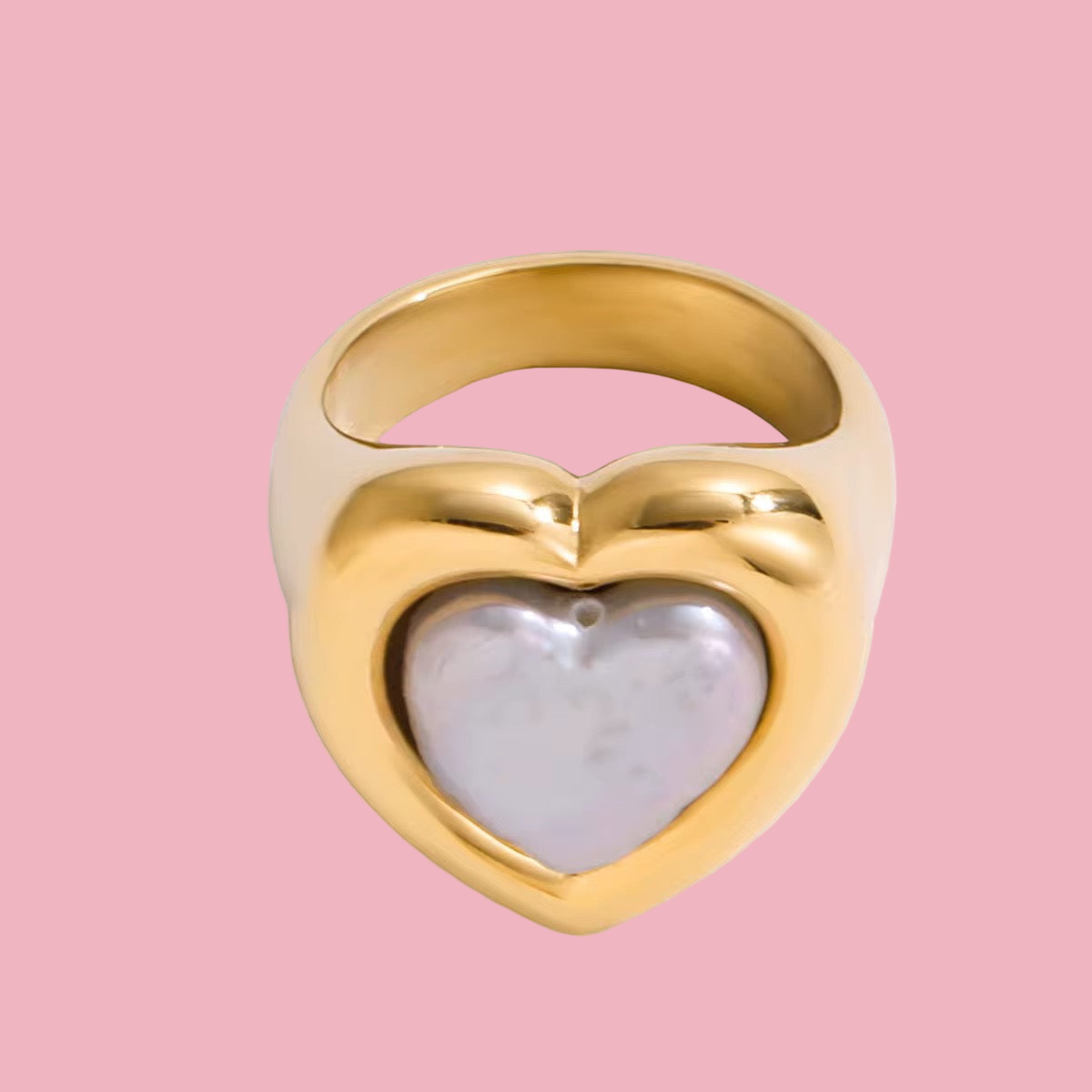 Anillo Corazon Perla