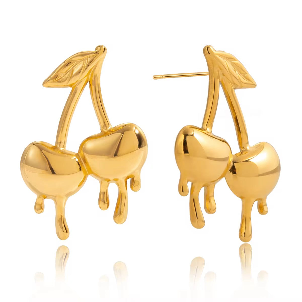 Aretes Cereza Derretidos