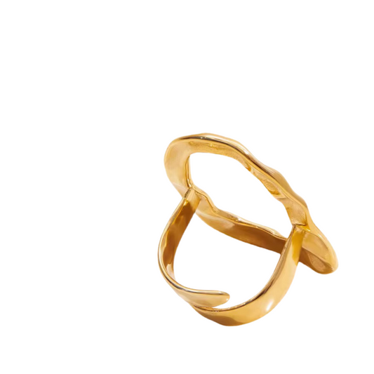 Anillo Óvalo Abstracto Chunky