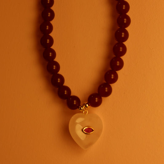 Collar “Beads Burgundy Love”