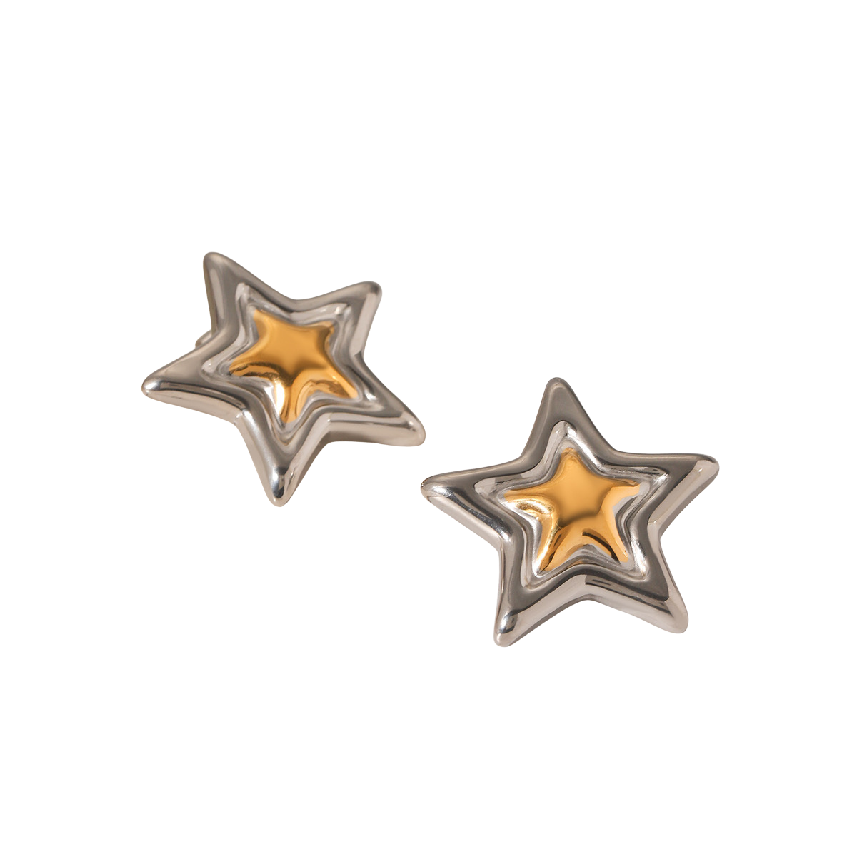 Aretes Estrella Bicolor