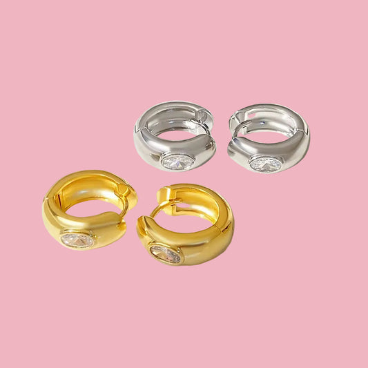 Mini Hoops Chunky Piedra