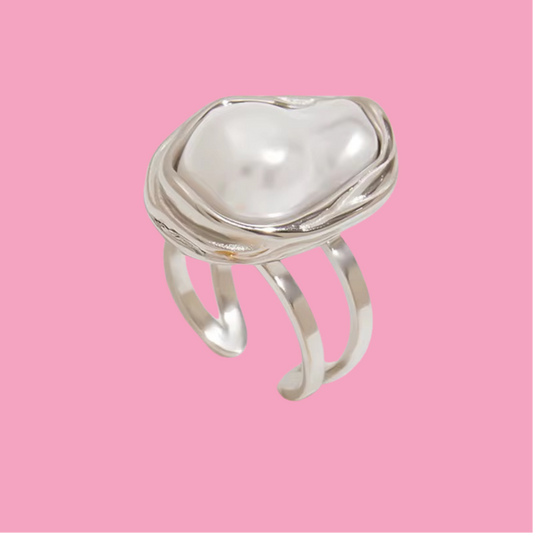 Anillo Perla Chunky