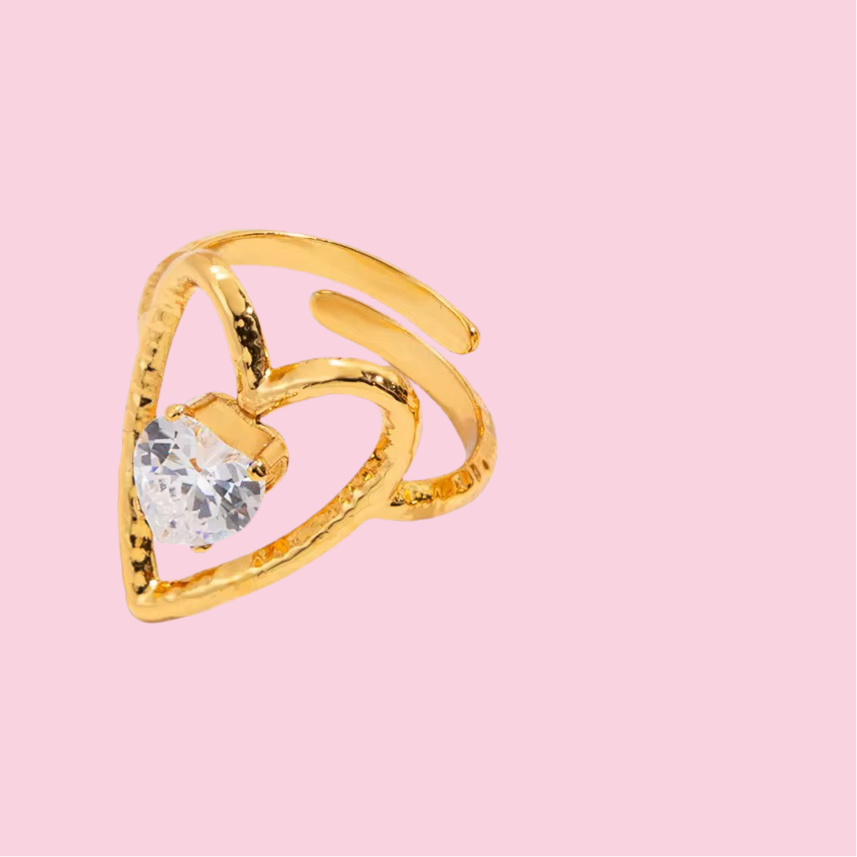 Anillo Corazon Piedra
