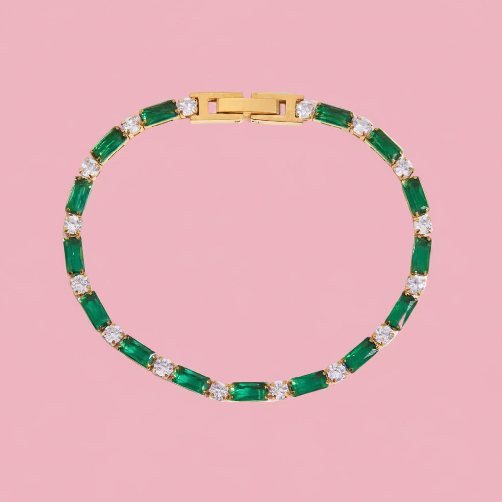 Pulsera Baguette Verde
