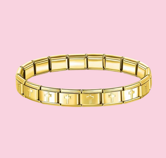 Pulsera Italiana Cruz Plana