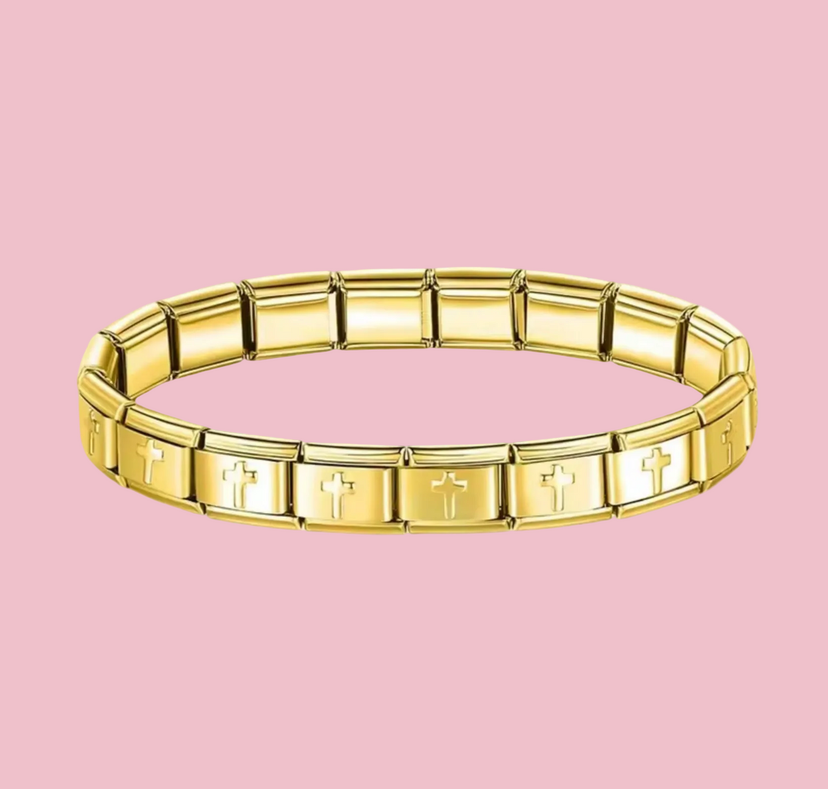 Pulsera Italiana Cruz Plana
