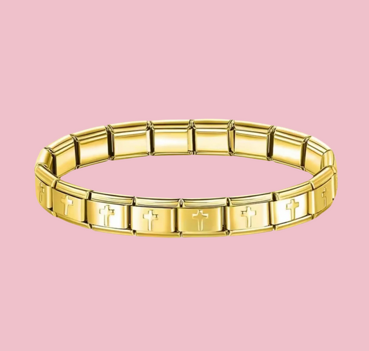 Pulsera Italiana Cruz Plana