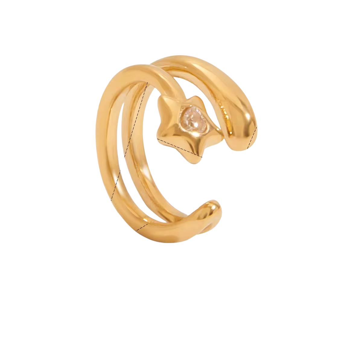 EarCuff Estrella Corazon