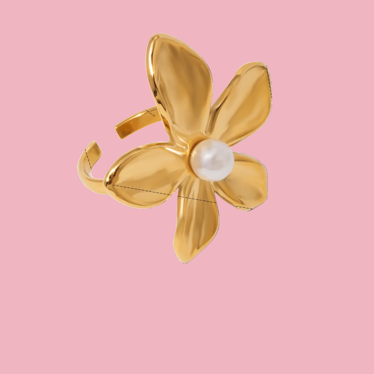 Anillo Flor Perla