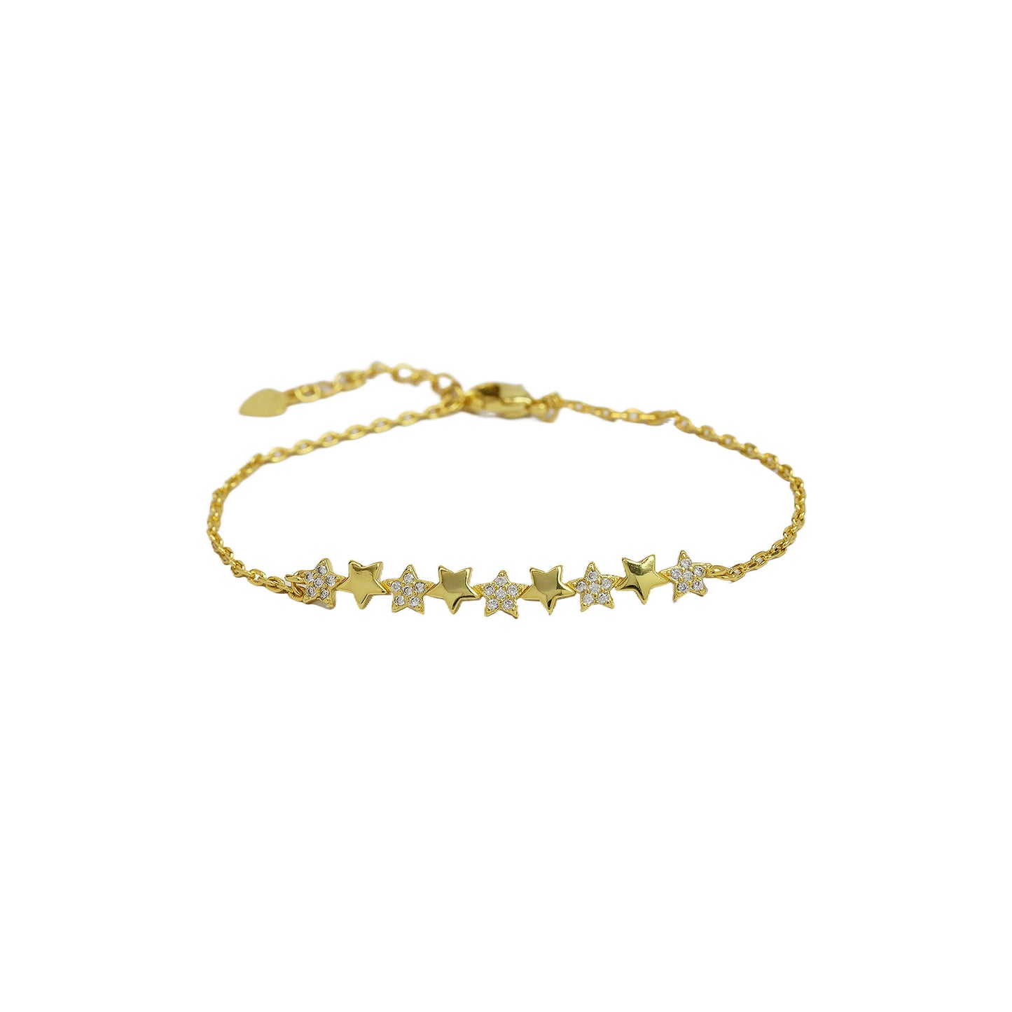 Pulsera Estrellitas Lisa y Zirconia