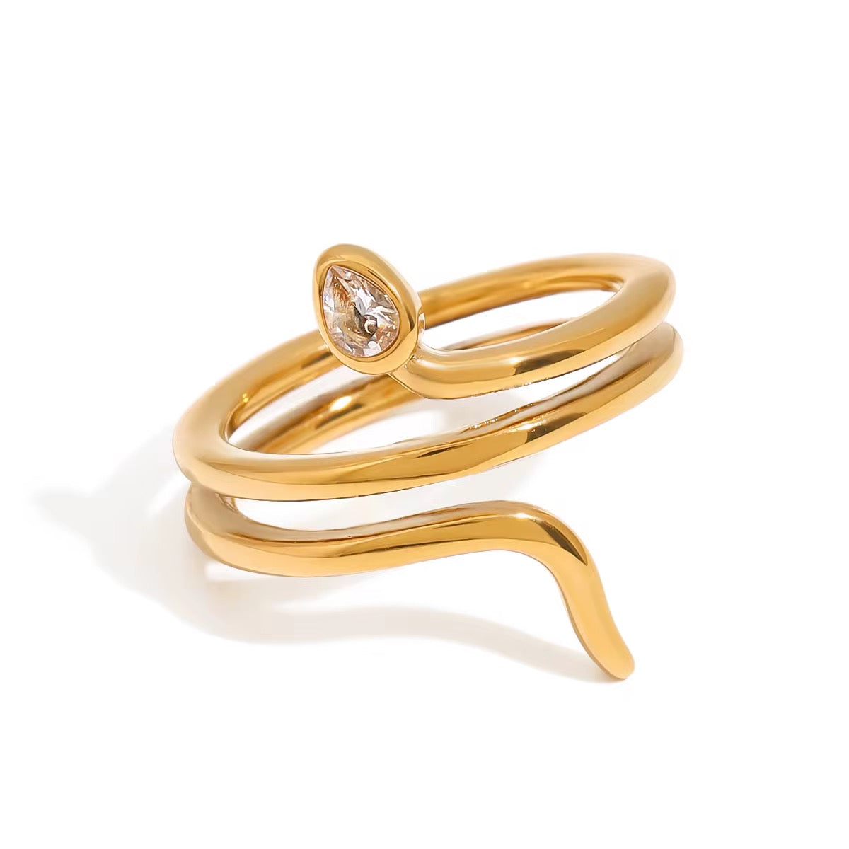 Anillo Serpiente con Piedra