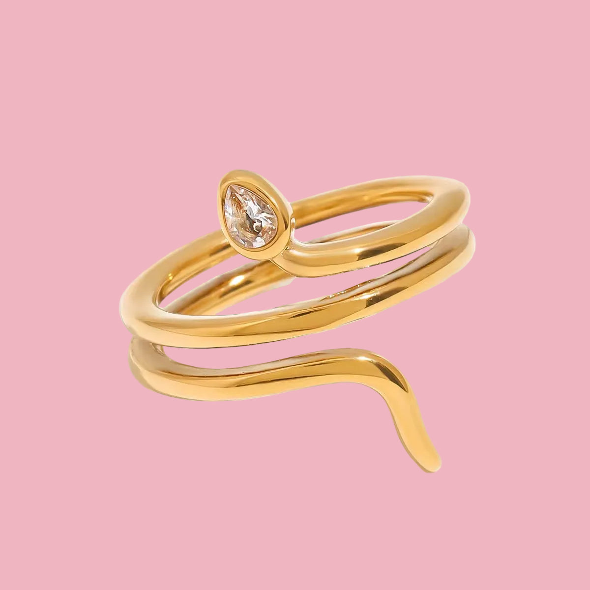 Anillo Serpiente con Piedra