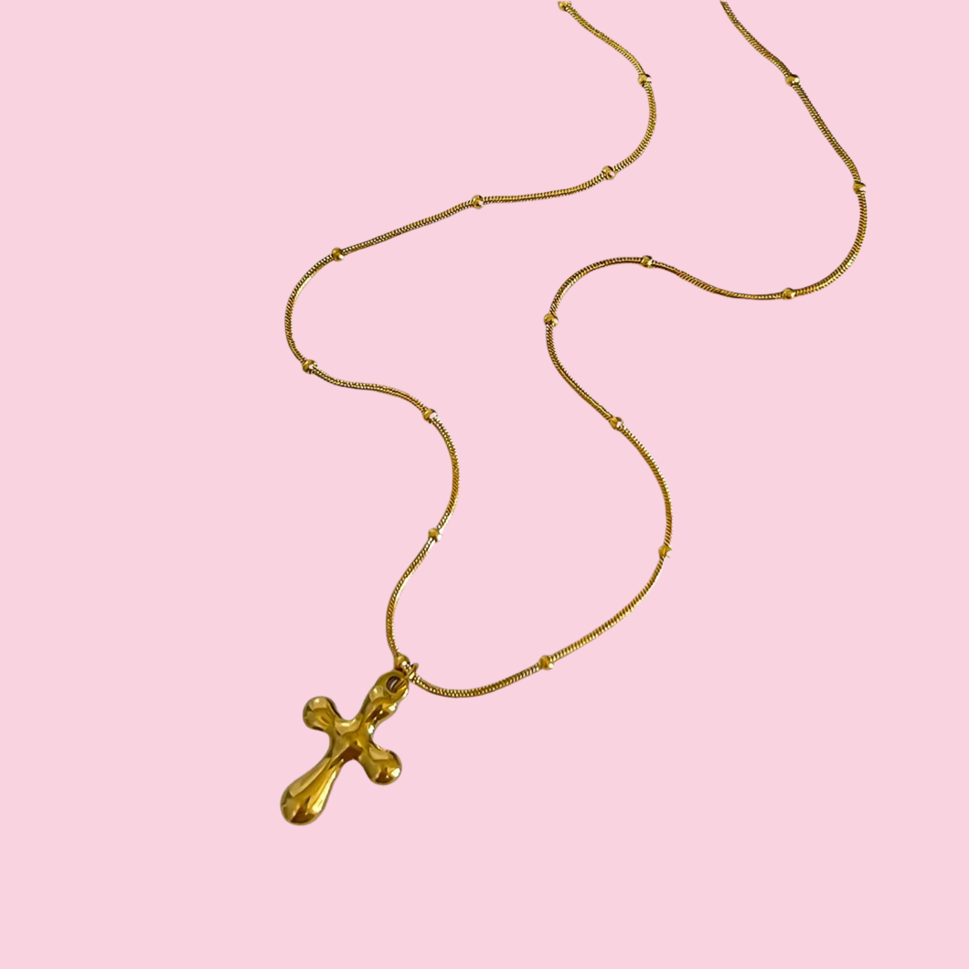 Collar Cruz Mini Globo