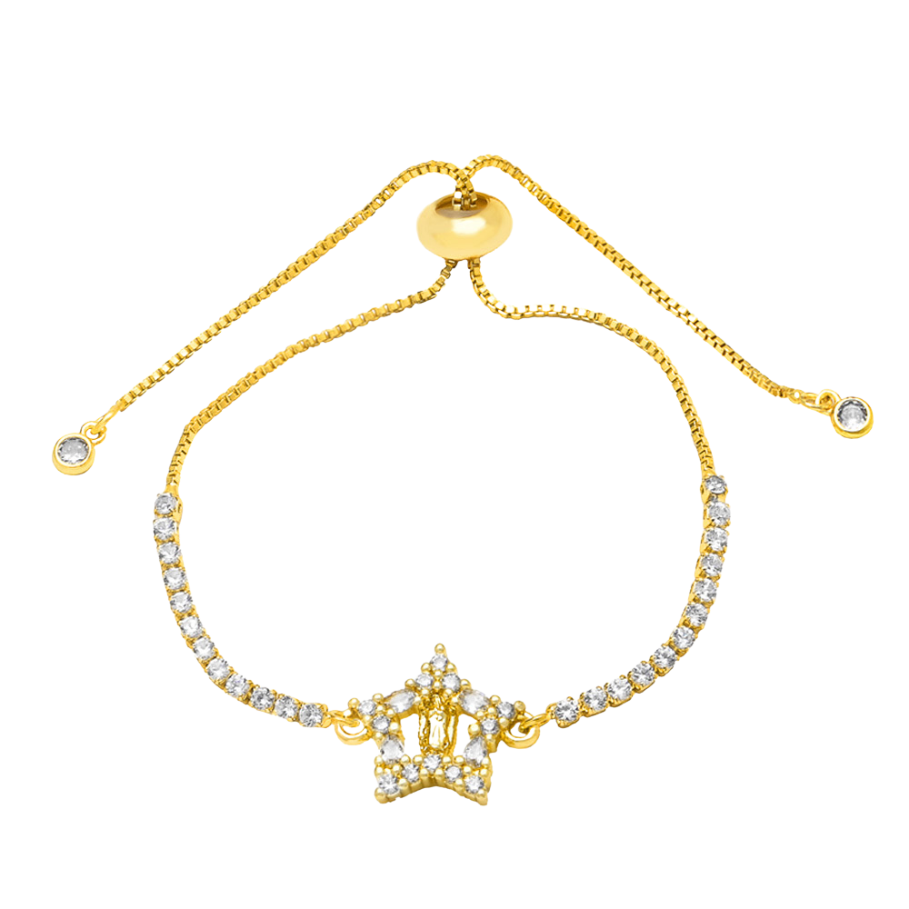 Pulsera Virgen Estrellita Ajustable