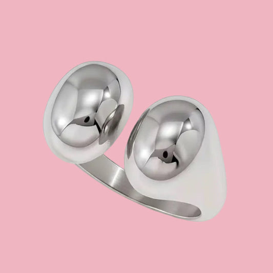 Anillo Dos Óvalos Liso