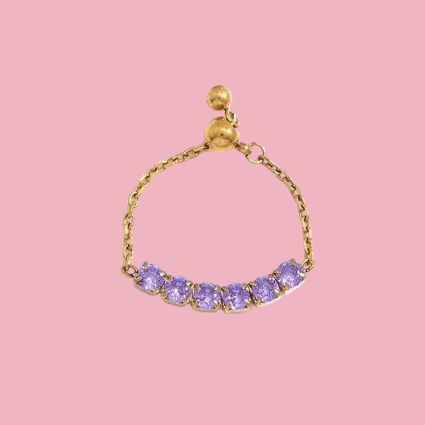 Pinky Ring Piedras Morada