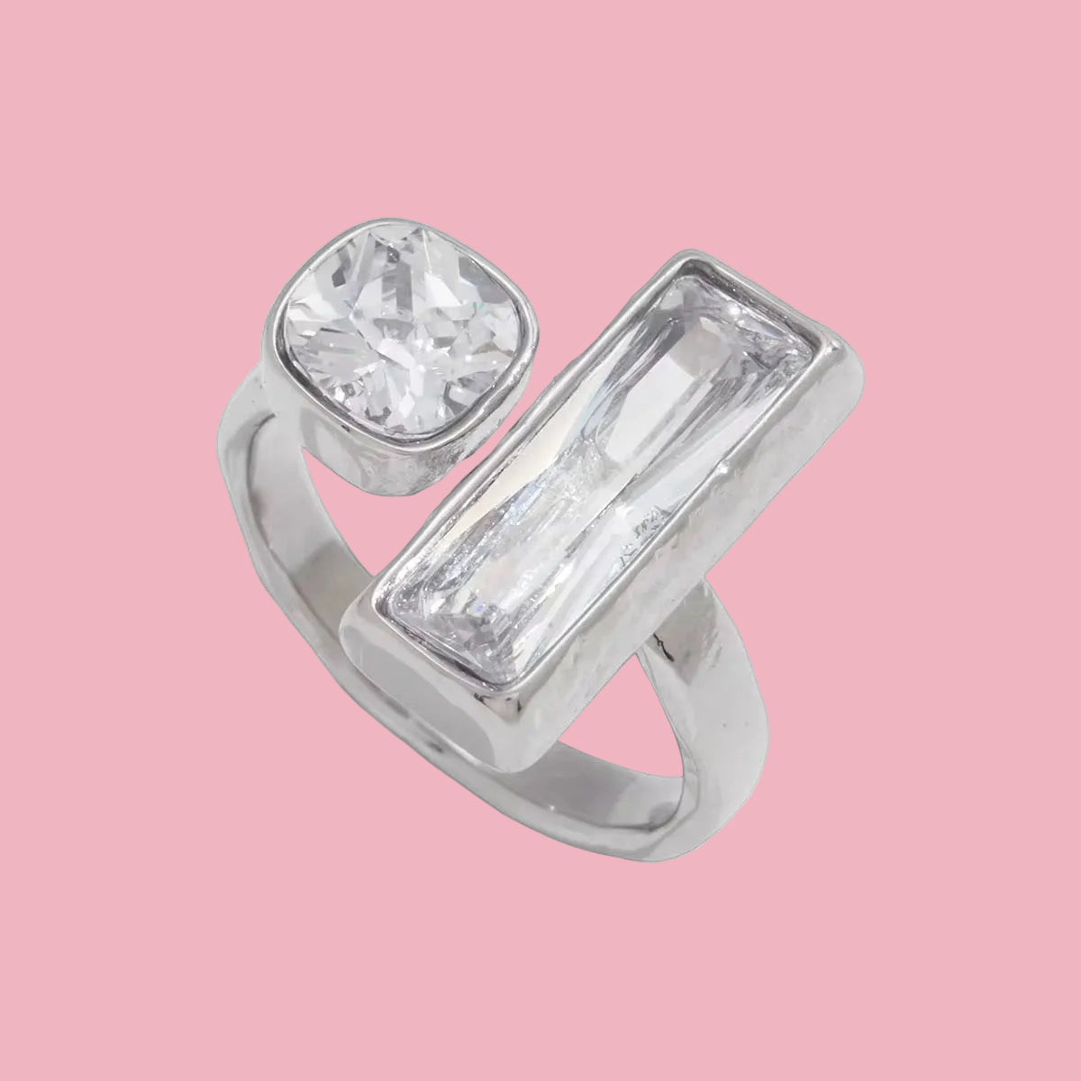 Anillo Crystal Plata