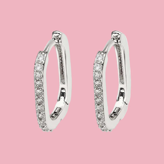 Mini Square Hoops Delgados