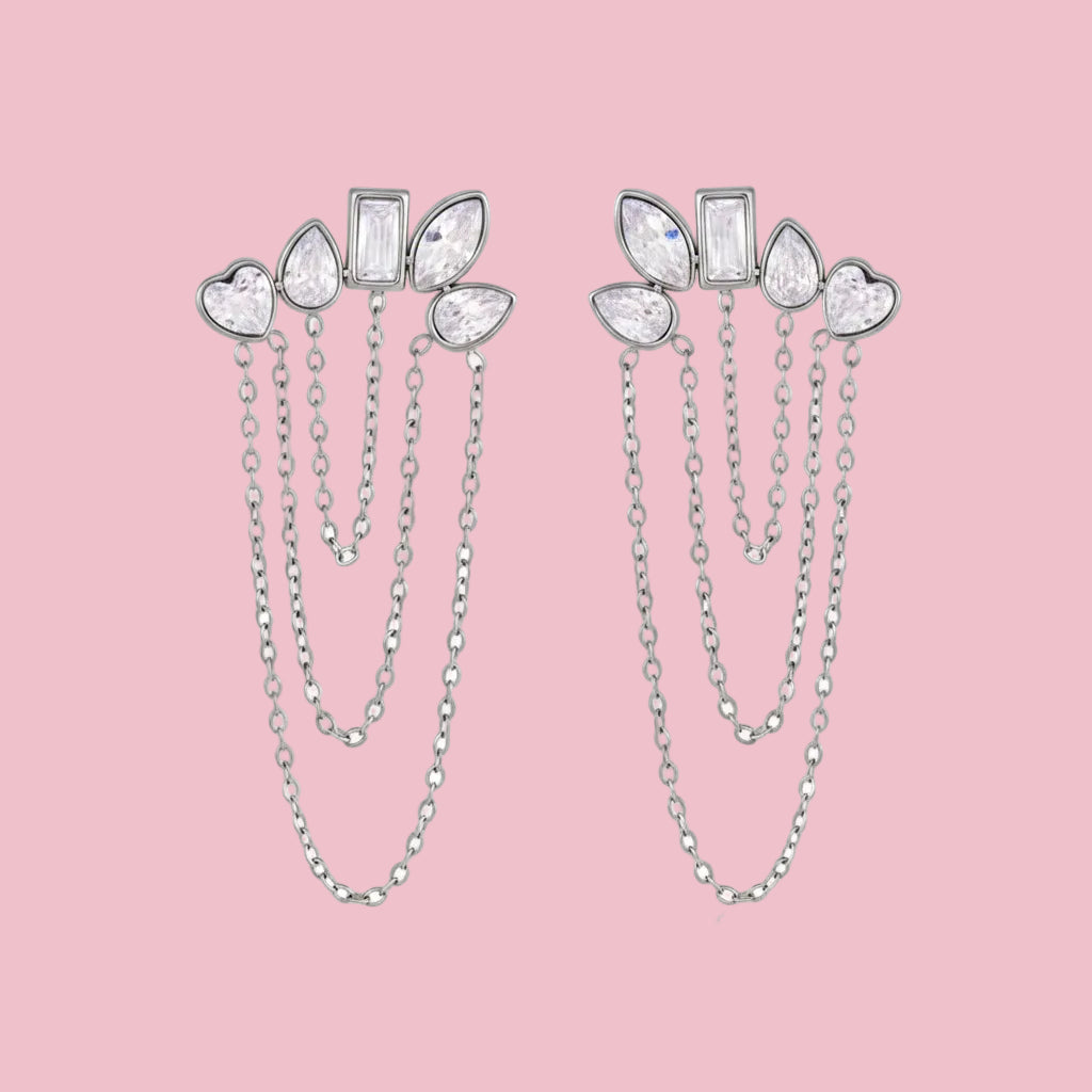 Aretes “Chain Flower”