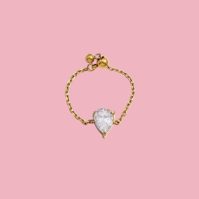 Pinky Ring Piedra Gota
