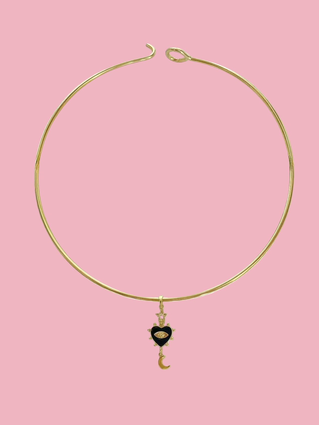 Collar Aro Black Heart