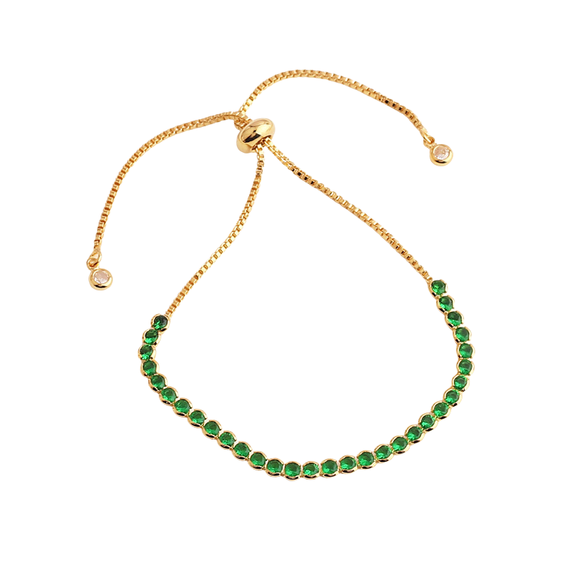 Pulsera Ajustable Bolitas Verde