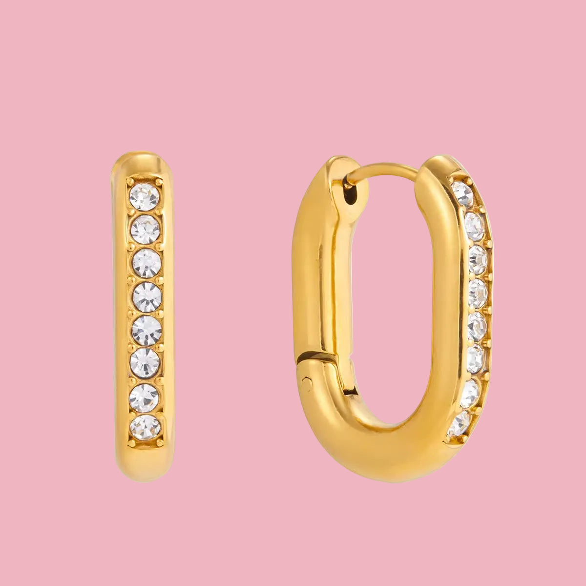 Hoops Cuadro Zirconia Chunky