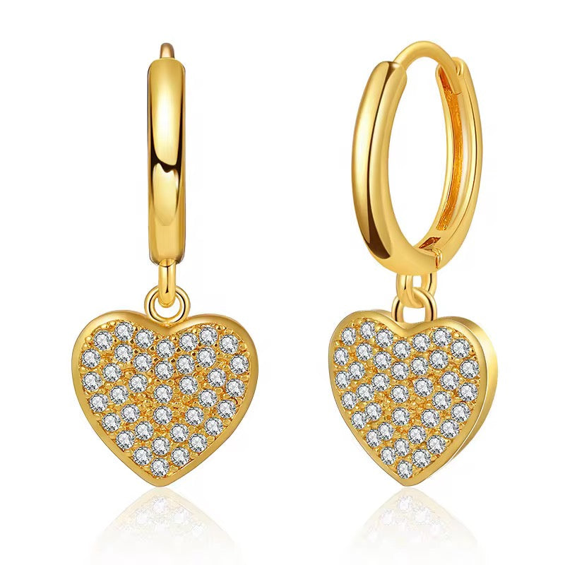 Aretes Corazon Zirconia