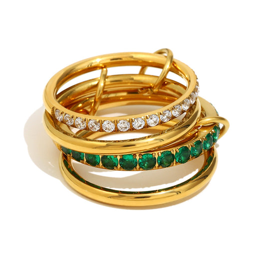 Anillo Cuatro Verde
