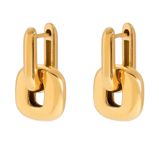 Aretes Dorados 2 en 1