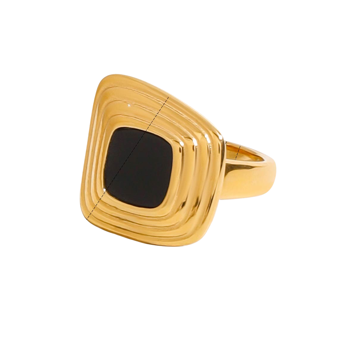 Anillo Cuadro Negro