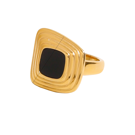 Anillo Cuadro Negro