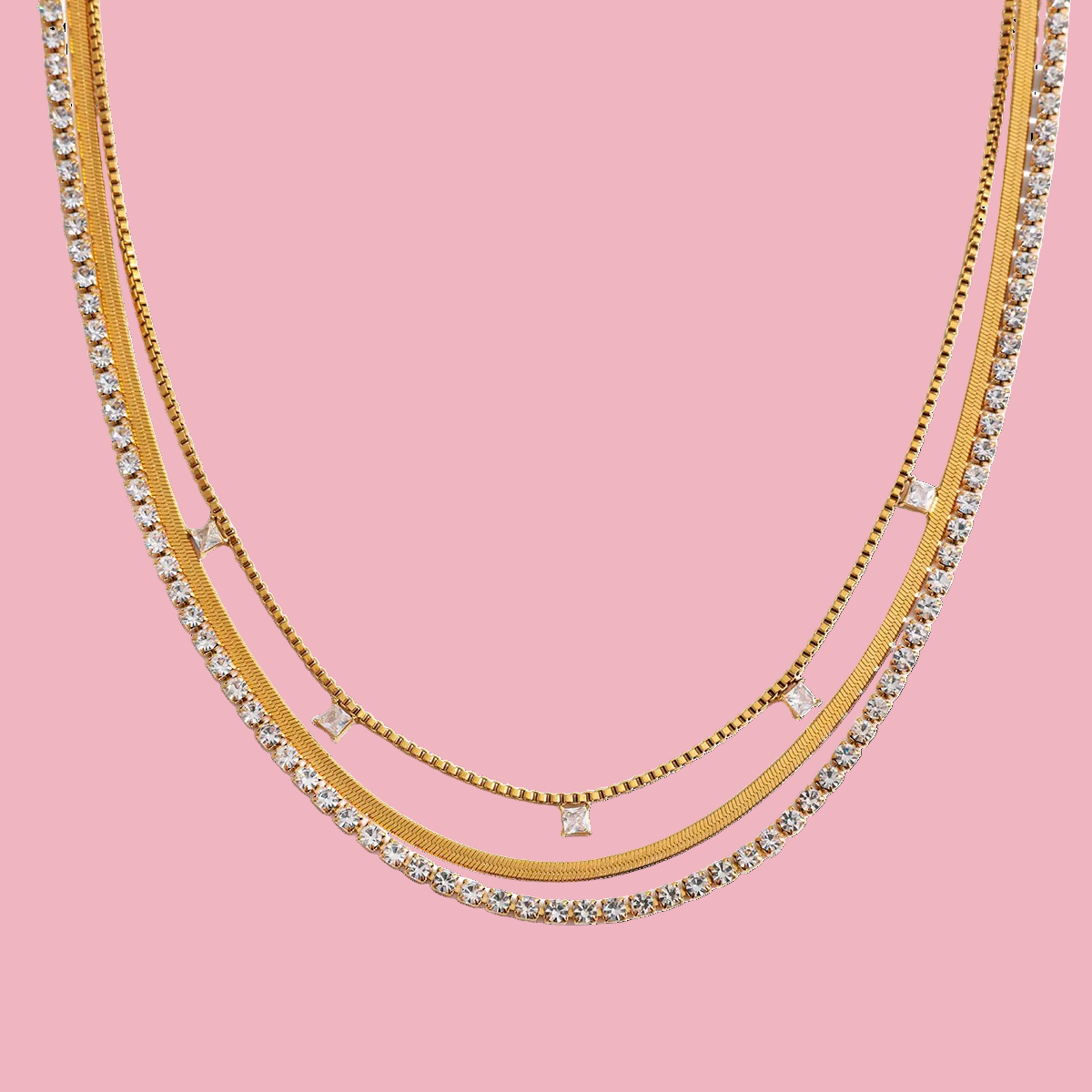 Collar Triple Tennis Zirconia