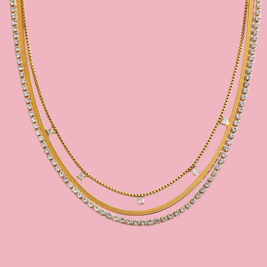 Collar Triple Tennis Zirconia