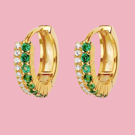Hoops Zirconia Verde y Blanca