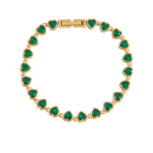 Brazalete Corazones Piedra