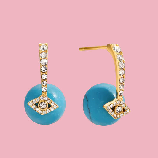 Aretes Ojito Turquesa