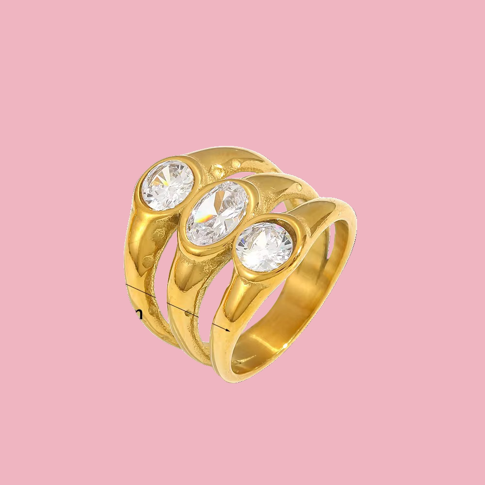 Anillo Triple Piedras