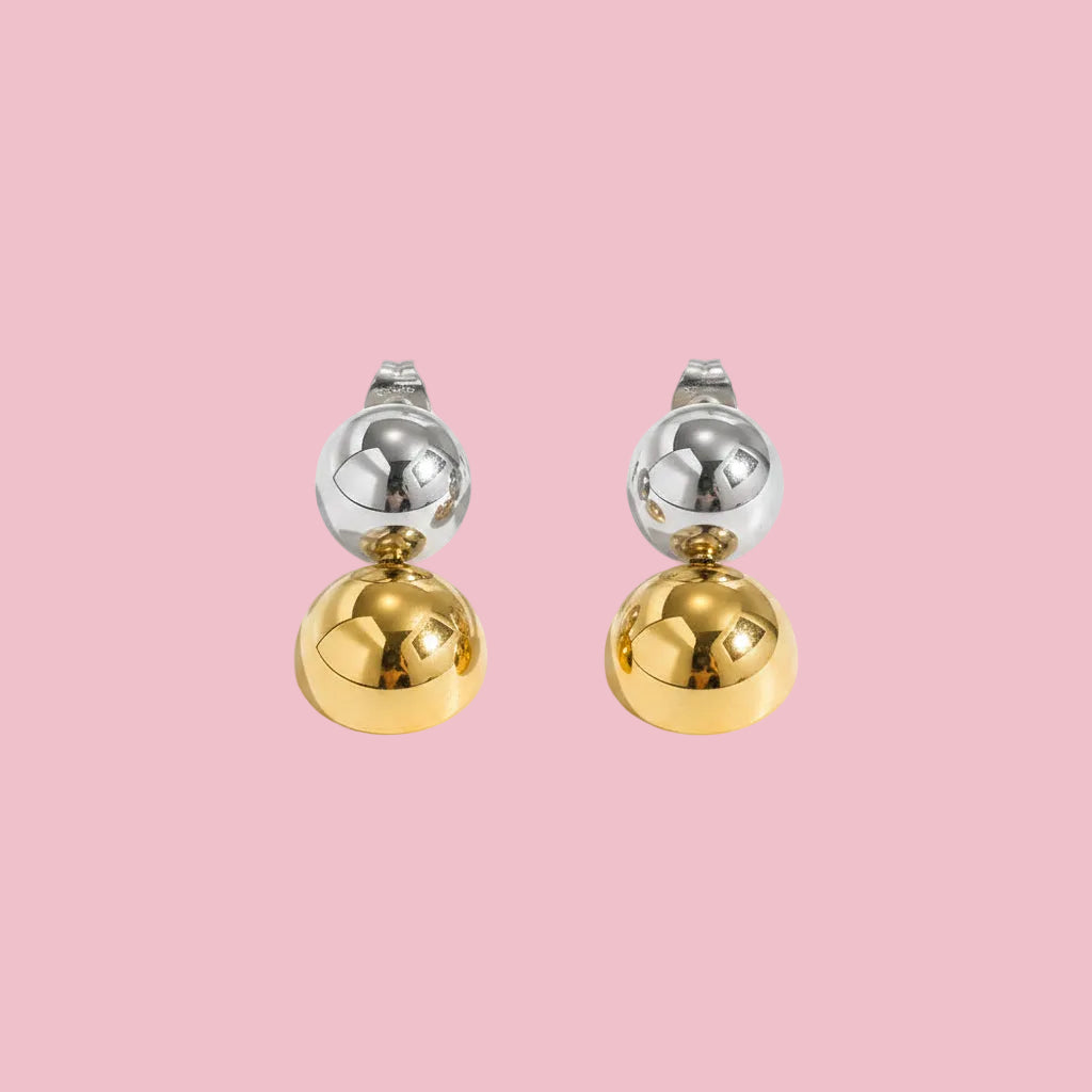 Aretes Polka Bicolor