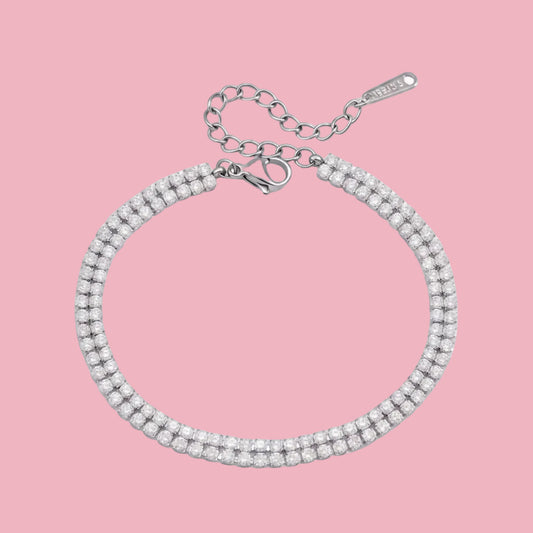 Pulsera Tennis Doble Silver