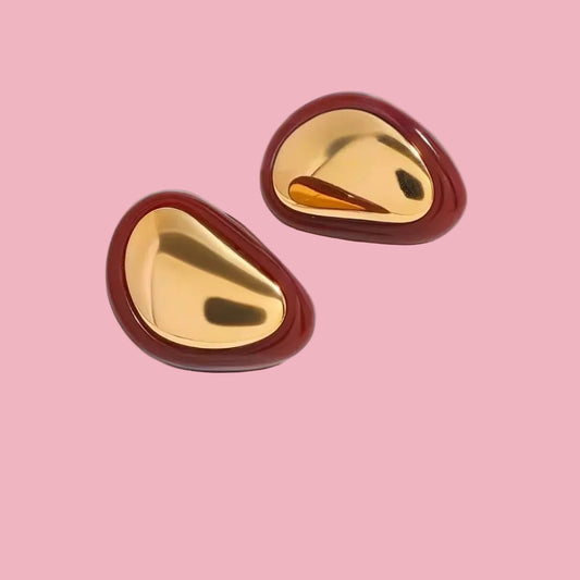 Aretes “Gold Wine”