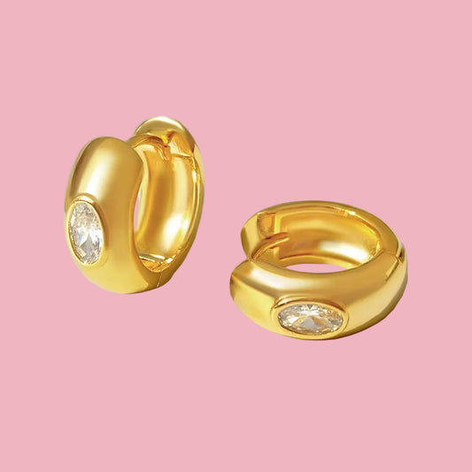 Mini Hoops Chunky Piedra